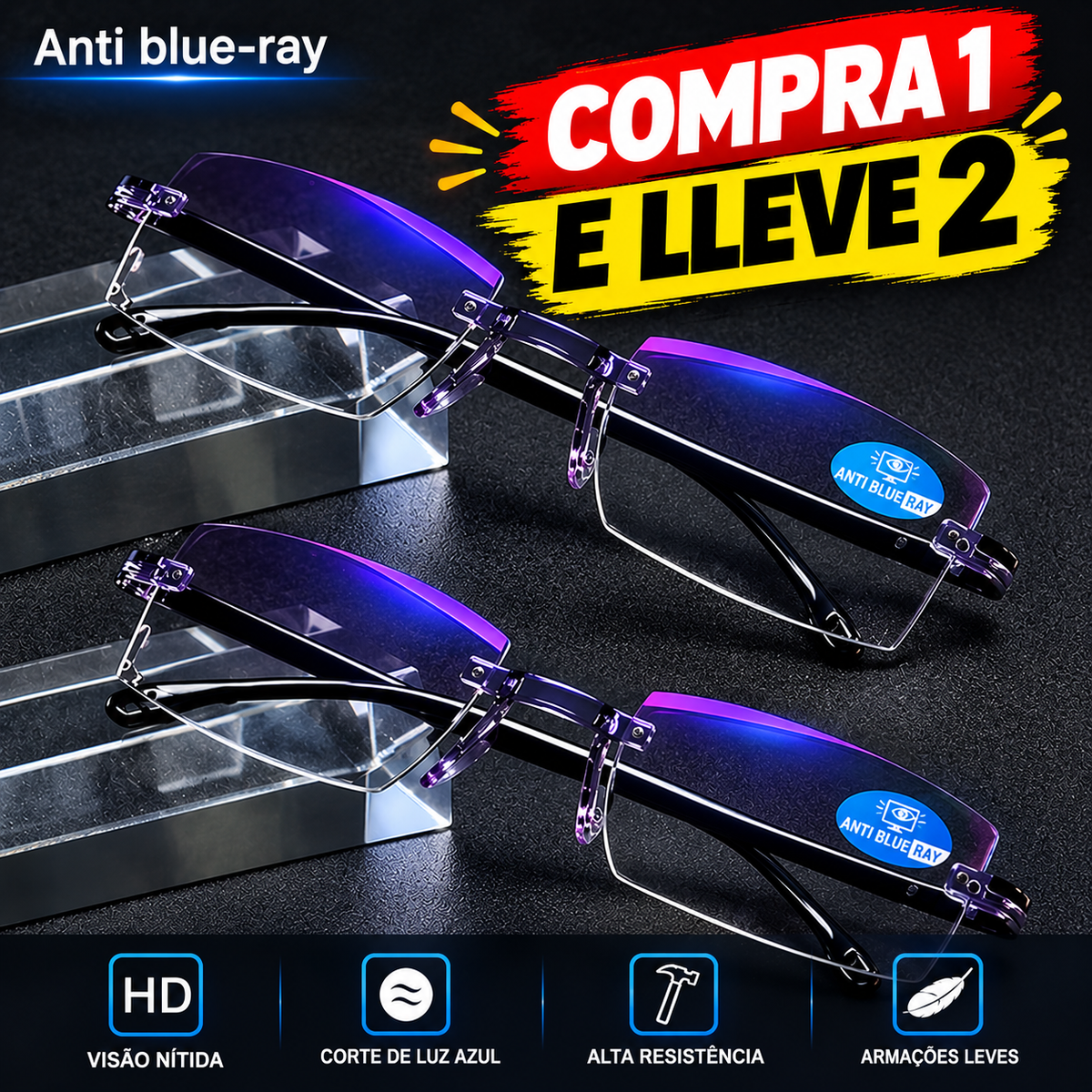 Gafas TR90 Pro Titanium FM! COMPRA 1 Y LLEVE 2 + Solo pagas cuando recibes el producto 🚚  Envío gratis.